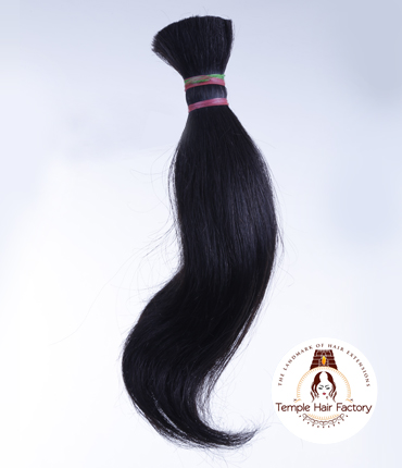 Hair Extensions Natural Jet Black Weft Bulk